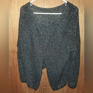 Slightly See-Through Black Sparkle Sweater